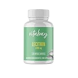 Vitabay Lecithin 1200 mg | 120 vegane Sojalecithin Softgels | Soja Lecithin mit Phosphatidylcholin | Rein biologisch & ohne Gentechnik | Stillen Vitamine mit Vitamin E | Lecithin Pulver Alternative