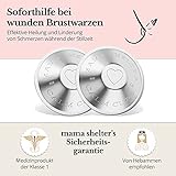mama shelter® Stillhütchen MADE IN GERMANY - Silberhütchen stillen 999 Feinsilber - Soforthilfe für wunde Brustwarzen - Brustwarzenschutz - Medizinprodukt zertifiziert - DERMATEST - SEHR GUT